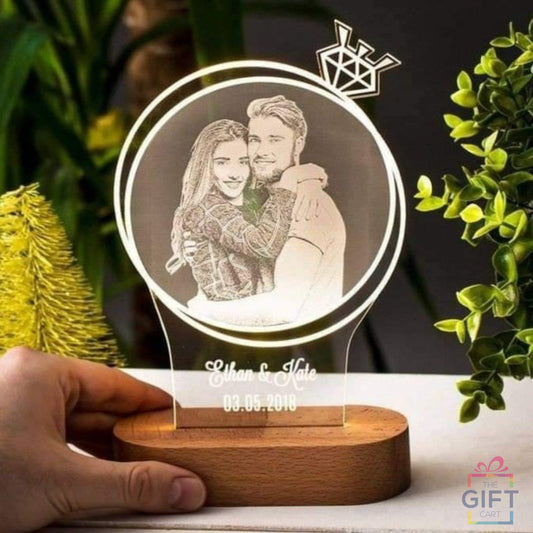 Personalized LED Acrylic Lamp with Base