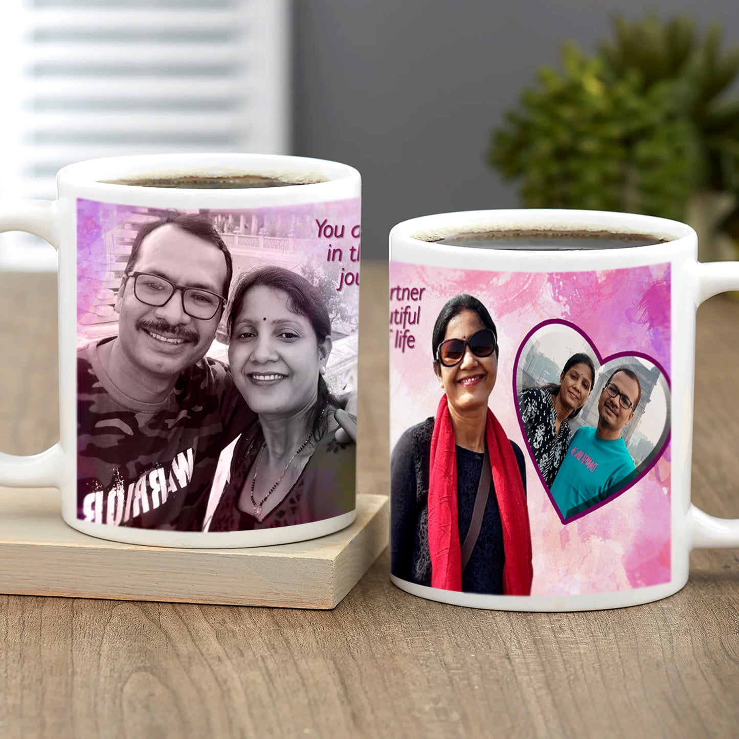 Personalized Anniversary Photo Mug - White